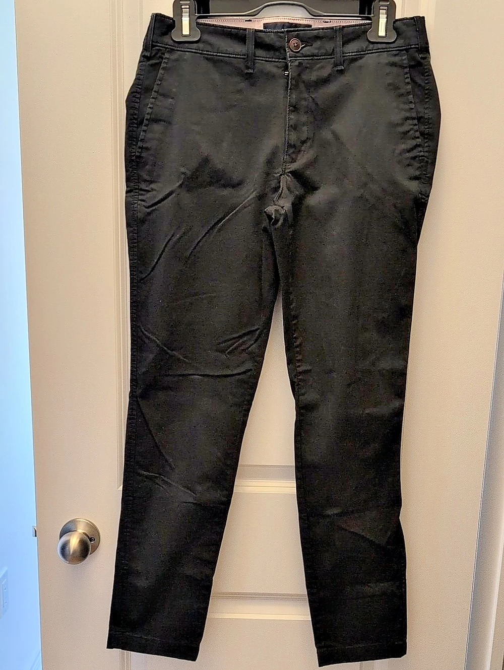 Abercrombie & Fitch Super Skinny Stretch Chino Pants Black Waist 29W